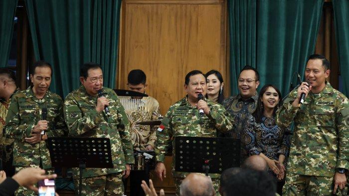 Prabowo, Jokowi, dan SBY di Gala Dinner Retret